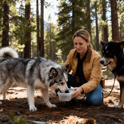Dottie Marlowe with her dogs